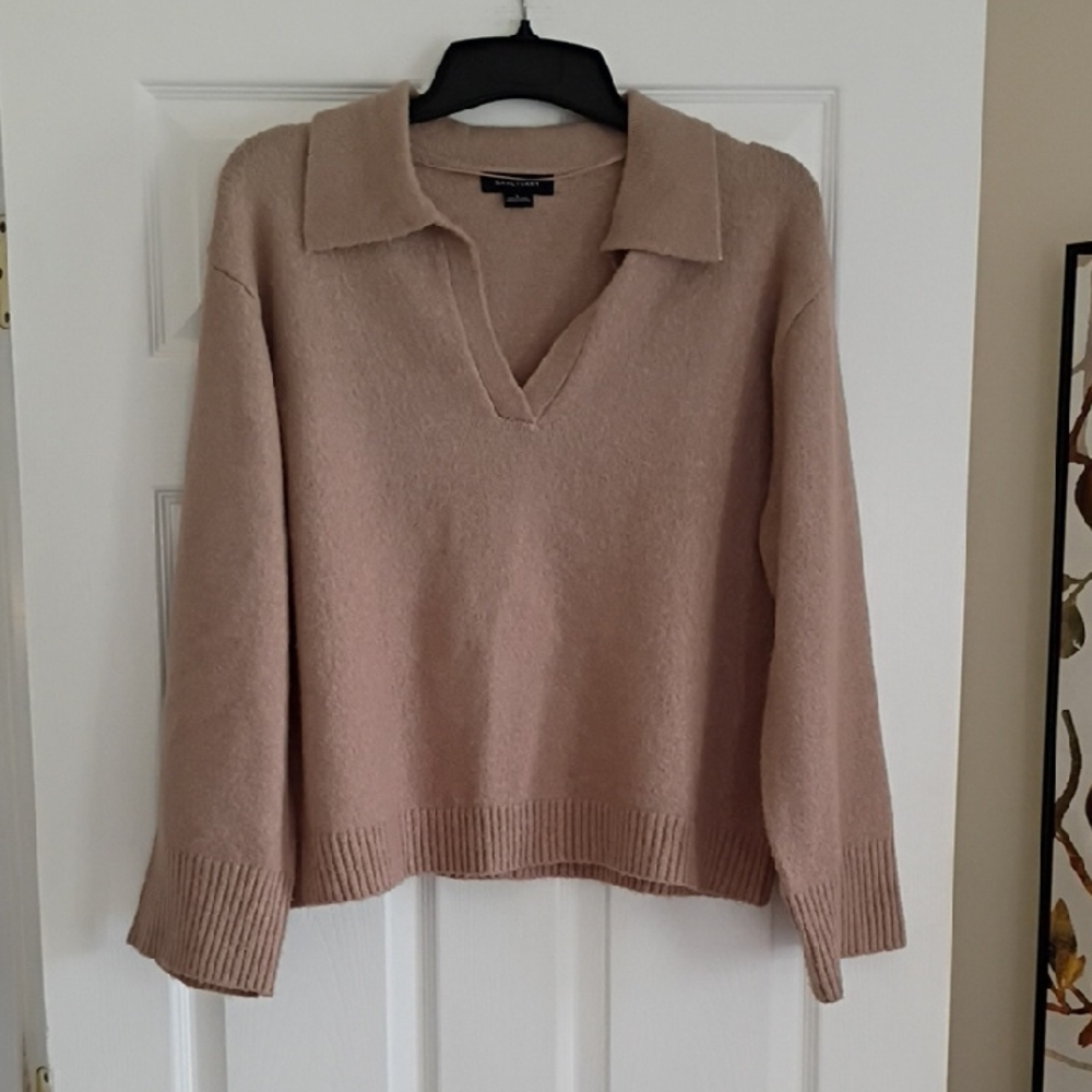 Sanctuary Women's V-Neck Sweater in Tan